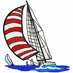 Boats Embroidery Design 2 Boats Embroidery Design 2